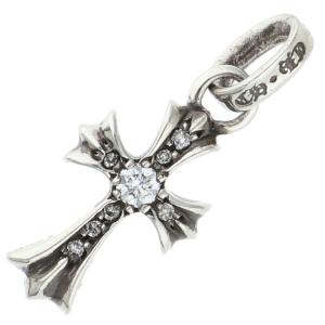 クロムハーツ ネックレストップ CRS BBYFAT P DMND ベイビーファット PAVEダイヤ チャーム シルバーネックレストップ 中古 SS07