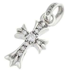 クロムハーツ ネックレストップ CRS BBYFAT P DMND ベイビーファット PAVEダイヤ チャーム シルバーネックレストップ 中古 NO05