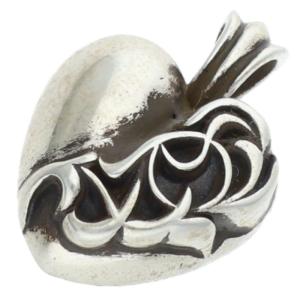 クロムハーツ HEART CHARM ハートチャーム ラスベガス限定シルバーネックレストップ 中古 SS07