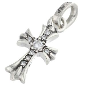 クロムハーツ ネックレストップ CRS BBYFAT P DMND ベイビーファット PAVEダイヤ チャーム シルバーネックレストップ 中古 HJ12