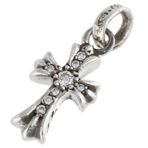 クロムハーツ ネックレストップ CRS BBYFAT P DMND ベイビーファット PAVEダイヤ チャーム シルバーネックレストップ 中古 OK15