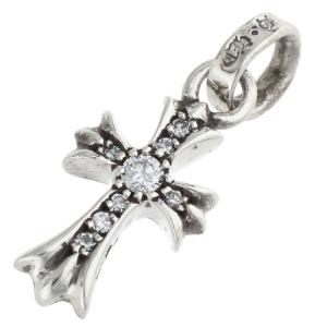 クロムハーツ CRS BBYFAT P DMND ベイビーファット PAVEダイヤ チャーム シルバーネックレストップ 中古 NO05