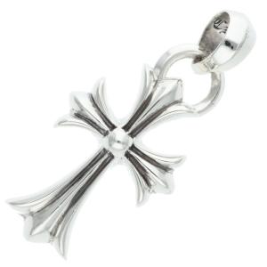 クロムハーツ CH CRS SML W BALE スモールCHクロスベイル Wベイル シルバーネックレストップ 中古 NO05