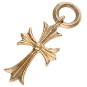 クロムハーツ 22K TINY CH CROSS タイニーCHクロス オールドチャーム ゴールドネックレストップ 中古 SS07
