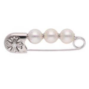 クロムハーツ MIKIMOTO CHプラスパール ホワイトゴールドピンブローチネックレストップ 中古 GZ11