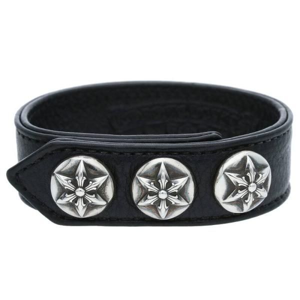 クロムハーツ Chrome Hearts 3BTN/2SNP/スター3ボタン2スナップ レザーブレス...