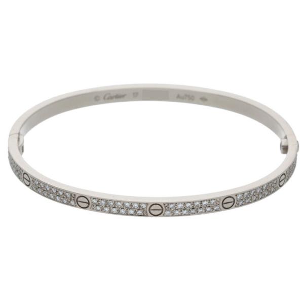 カルティエ ブレスレット サイズ:17 LOVE BRACELET SM ラブブレス K18WGアフ...