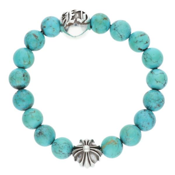 クロムハーツ ブレスレット 8mm BEAD BEAD25 8mmターコイズビーズブレスレット 中古...
