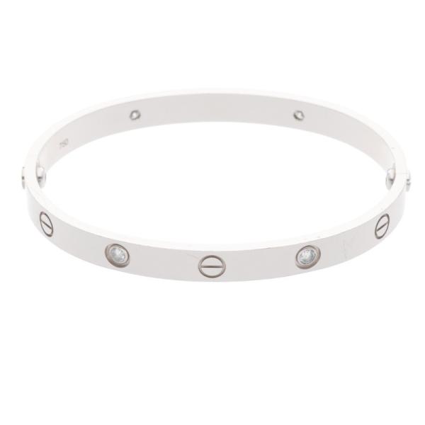 カルティエ ブレスレット サイズ:18 LOVE BRACELET 4P DIAMOND 18KWG...