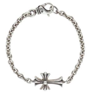 クロムハーツ ブレスレット CHN TNY CH CRS タイニーCHクロスチェーン シルバーブレスレット 中古 NO05