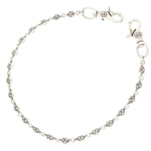 クロムハーツ サイズ:21LINK 2BALL LONG-T 2クリップロング#2クロスボール オールドシルバーウォレットチェーン 中古 SJ02