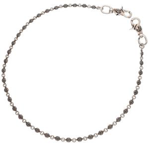 クロムハーツ ウォレットチェーン 1 FLORAL BALL EX LONG-T 2クリップエクストラロング#1 シルバーウォレットチェーン 中古 SS07