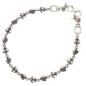 クロムハーツ サイズ:ロング HRTBSF LONG-S 2クリップロングBSフレアハートリンク シルバーウォレットチェーン 中古 SS07