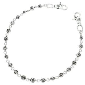 クロムハーツ ウォレットチェーン サイズ:ロング 2BALL LONG-T 2クリップロング#2マルチボール シルバーウォレットチェーン 中古 HJ12