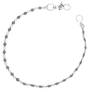 クロムハーツ ウォレットチェーン サイズ:ロング 1BALL LONG-S 1クリップロング#1クロスボール シルバーウォレットチェーン 中古 SS07