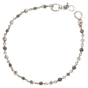 クロムハーツ ウォレットチェーン 22LINK ロング1クリップダイスクロスボール シルバーウォレットチェーン 中古 SS07