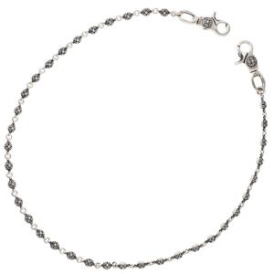クロムハーツ ウォレットチェーン 1BALL XLONG-T 2クリップエクストラロング#1クロスボール シルバーウォレットチェーン 中古 GZ11
