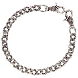 クロムハーツ サイズ:ロング FANCY LONG-2 2クリップロングファンシー シルバーウォレットチェーン 中古 SJ02