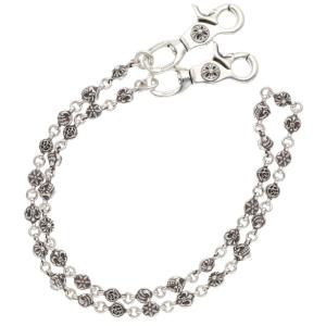 クロムハーツ サイズ:エクストラロング 1BALL XLONG-T 2クリップエクストラロング#1マルチボール シルバーウォレットチェーン 中古 GZ11
