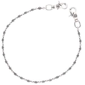 クロムハーツ サイズ:ロング 1BALL LONG-T 2クリップロング#1クロスボール シルバーウォレットチェーン 中古 SJ02