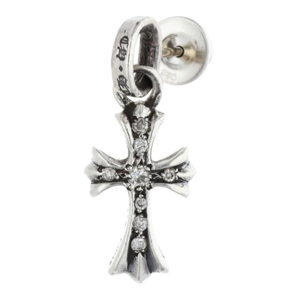 クロムハーツ ピアス BBY F PPRCHN P D A ベイビーファット アフターPAVEダイヤ...