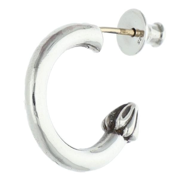 クロムハーツ HOOP PLAIN プレーンフープ シルバーピアス 中古 OS06