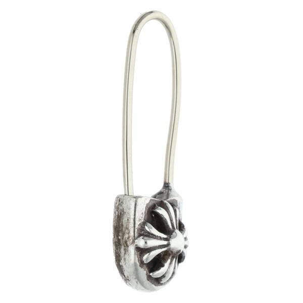 クロムハーツ ER SAFETY PIN セーフティピン シルバーピアス 中古 FK04