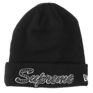 シュプリーム SUPREME Script Beanie ラインストーンスクリプトビーニーニットキャップ 中古 BS99