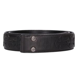 クロムハーツ サイズ:36インチ 1.5 STRAP CEMETERY 1.5inchセメタリークロスパッチ レザーベルト 中古 SS07