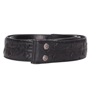 クロムハーツ サイズ:32 1.5 STRAP CEMETERY 1.5inchセメタリークロスパッチ レザーベルト 中古 SJ02
