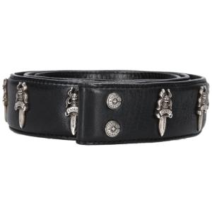 クロムハーツ サイズ:34インチ STRAP No5 DGGR #5ダガーローデット レザーベルト 中古 SJ02