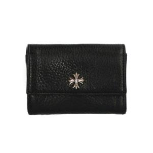 クロムハーツ Chrome Hearts TINY WALLET CH PLUS  タイニーCHプラスレザーウォレット財布 中古 SS07