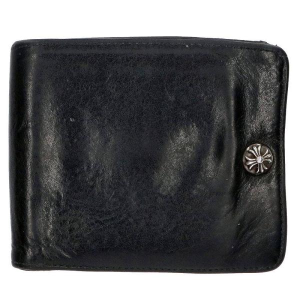 クロムハーツ Chrome Hearts 1SNAP/1スナップ クロスボタンレザーウォレット財布 ...