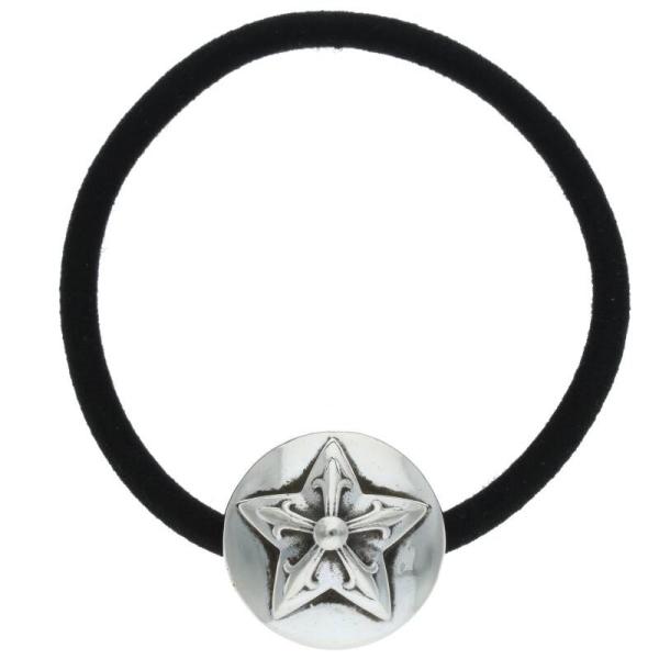 クロムハーツ Chrome Hearts HAIRBAND/スターボタンヘアゴム シルバーコンチョ ...