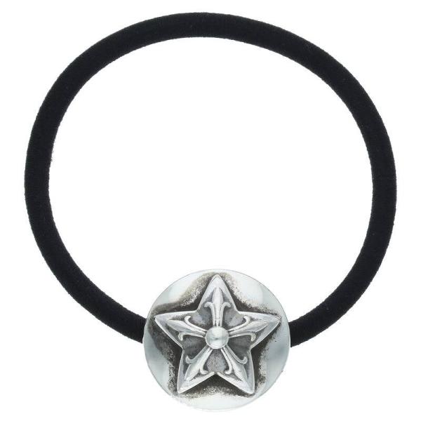 クロムハーツ Chrome Hearts HAIRBAND/スターボタンヘアゴム シルバーコンチョ ...