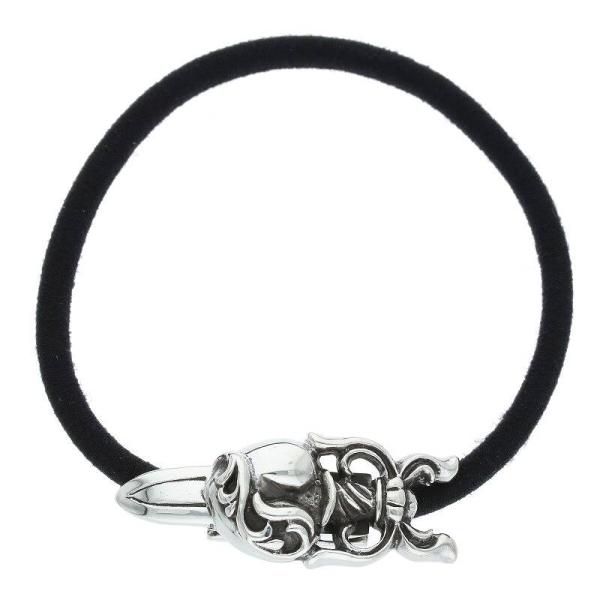 クロムハーツ Chrome Hearts HAIRBAND/ダガーハートボタンヘアゴム シルバーコン...