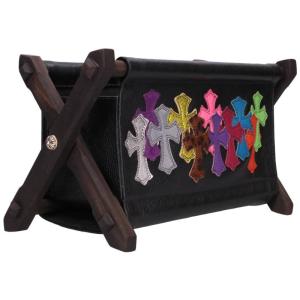 クロムハーツ REMOTE CONTROLLER RACK リモコンラック マルチクロスパッチ付きレザーリモコンラック 中古 SJ02