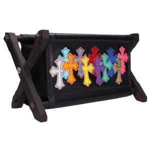 クロムハーツ REMOTE CONTROLLER RACK リモコンラック マルチクロスパッチ付きレザーリモコンラック 中古 OK15