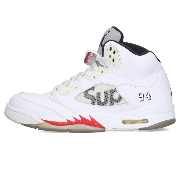 ナイキ NIKE AIR JORDAN 5 RETRO SUPREME 824371-101 サイズ...