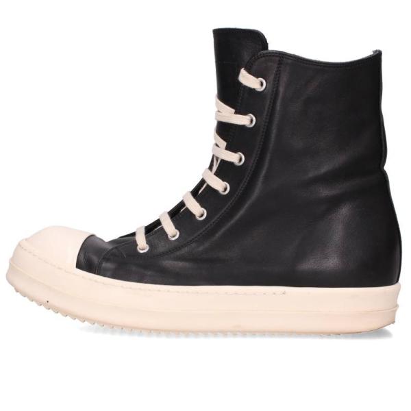 リックオウエンス サイズ:42 RAMONES ラモーンズレザーハイカットスニーカー 中古 SB01