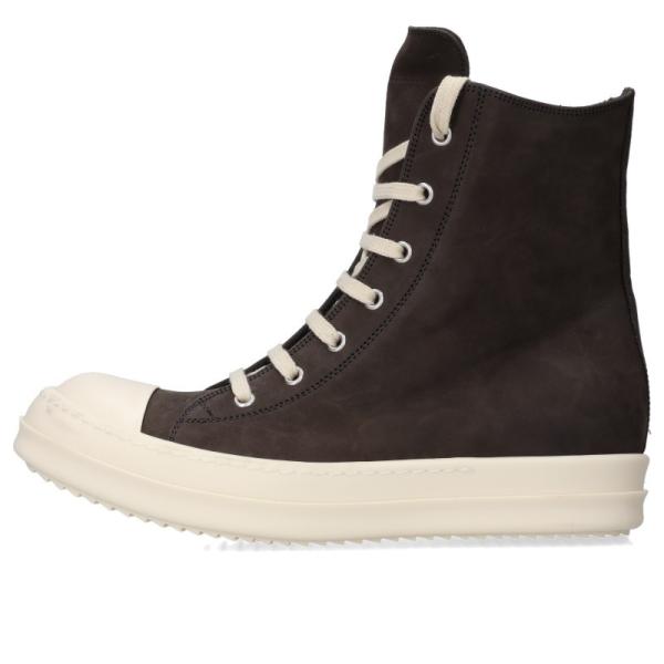リックオウエンス サイズ:41 RAMONES ラモーンズレザーハイカットスニーカー 中古 FK04