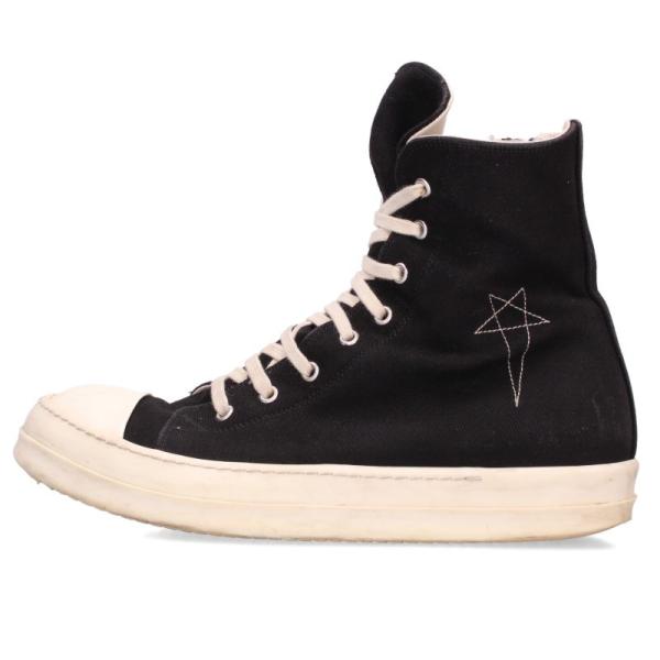 ダークシャドウ サイズ:42 RAMONES ラモーンズキャンバスハイカットスニーカー 中古 OM1...