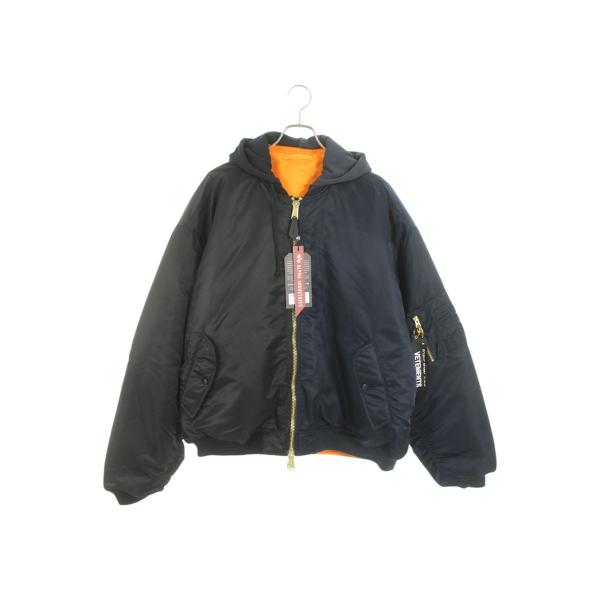 ヴェトモン サイズ:XS UA65JA226N スプリットオーバーサイズMA1ボンバージャケットブル...