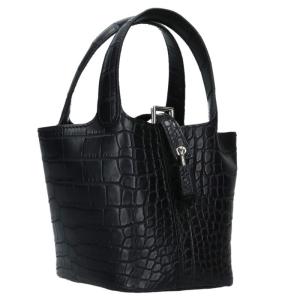 エルメス ピコタン ロック ミクロ K刻印 SV金具アリゲーターマットレザーハンドバッグ 中古 GZ14