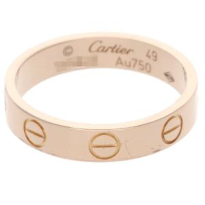 カルティエ 49/9号 MINI LOVE RING ミニラブリング K18YG ミニラブリング 中古 GZ14
