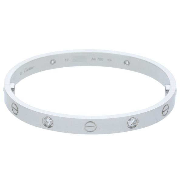 カルティエ ブレスレット サイズ:17 BRACELET 4P DIAMONDS 18KWG 4Pダ...