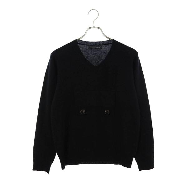 ワイズ Y&apos;s 23AW YJ-K93-584 FRONT FLAP POCKET V-NECK S...