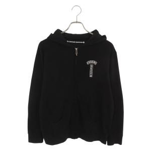 クロムハーツ サイズ:S SWTSHRT HD ZIP バックホースシューTバーロゴプリントジップアップパーカー 中古 SJ02