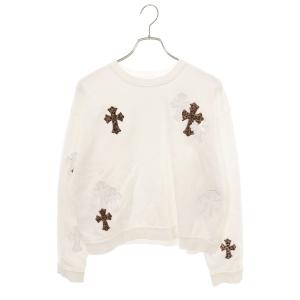 クロムハーツ サイズ:M Y NOT ハラコレザークロスパッチスウェット 中古 SJ02