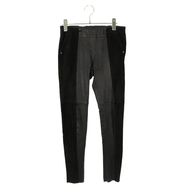 クロムハーツ ロングパンツ サイズ:26インチ クロスボールボタンスエード切り替えレザーロングパンツ...